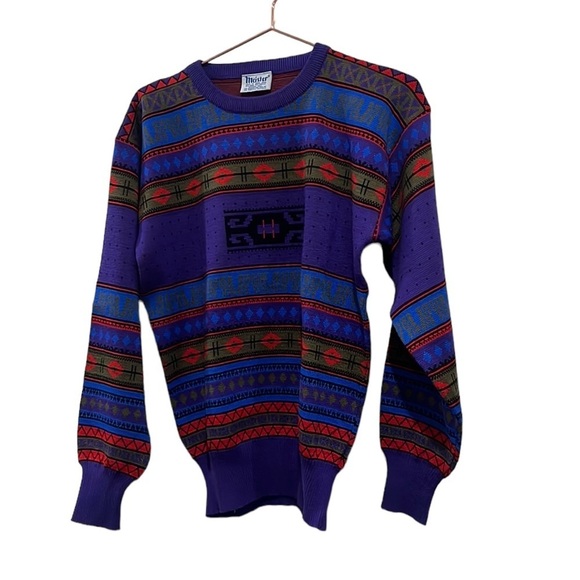 Meister vintage purple & red ski sweater. Size small. - Picture 1 of 14